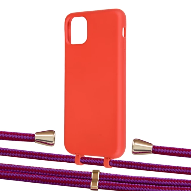 Чохол Upex Alter Eyelets for iPhone 11 Pro Max Red with Aide Rouge Cramoisi and Casquette Gold (UP111816)