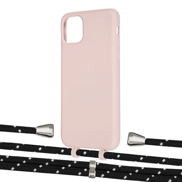 Чехол Upex Alter Eyelets for iPhone 11 Pro Max Crepe with Aide Black Dots and Casquette Silver (UP111907)