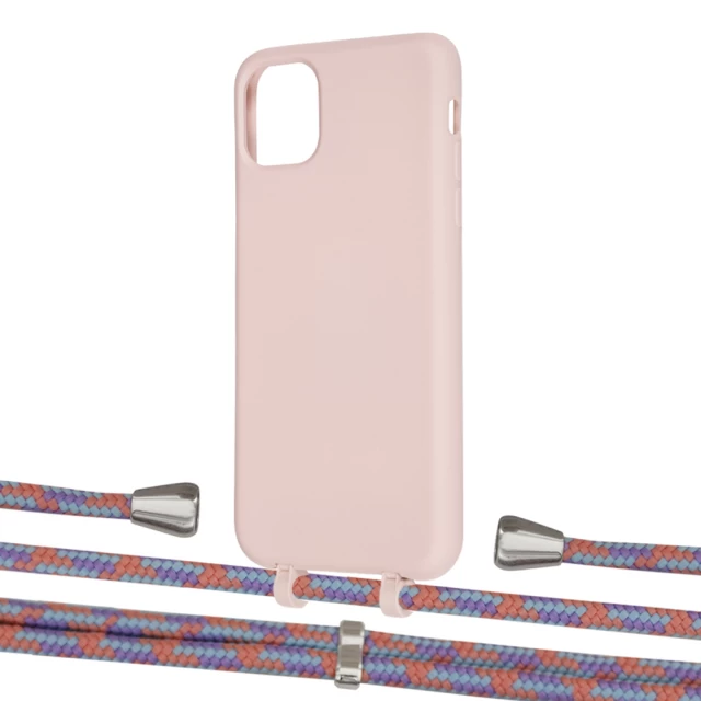 Чохол Upex Alter Eyelets for iPhone 11 Pro Max Crepe with Aide Blue Sunset and Casquette Silver (UP111911)