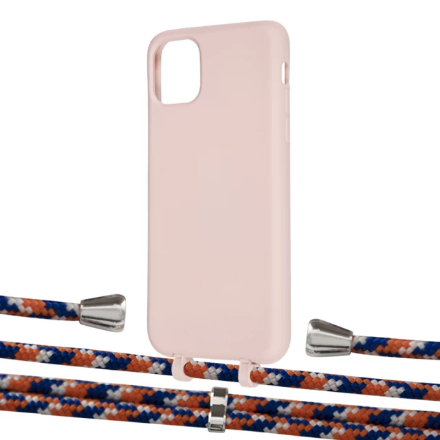 Чехол Upex Alter Eyelets for iPhone 11 Pro Max Crepe with Aide Orange Azure and Casquette Silver (UP111912)