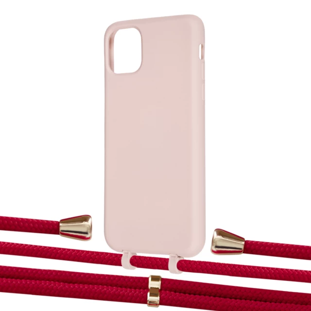 Чохол Upex Alter Eyelets for iPhone 11 Pro Max Crepe with Aide Red and Casquette Gold (UP111924)