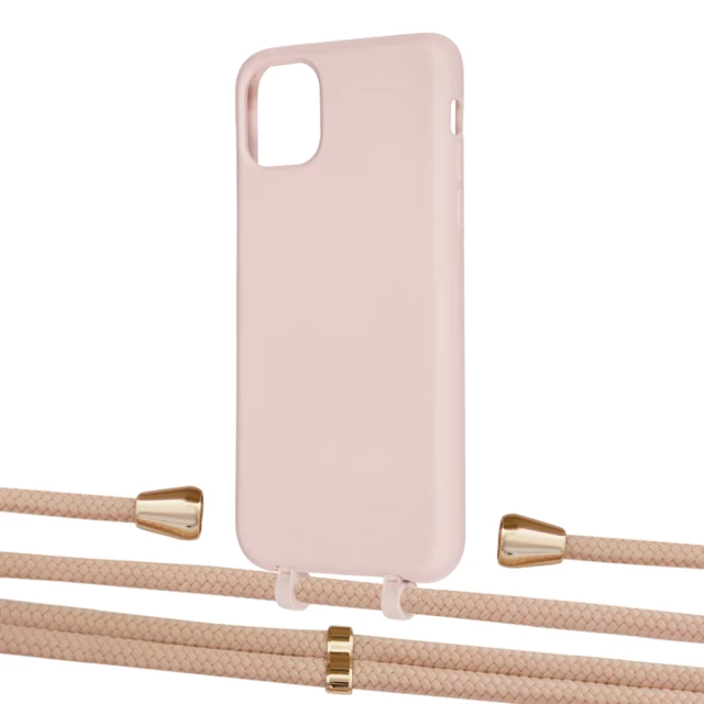 Чохол Upex Alter Eyelets for iPhone 11 Pro Max Crepe with Aide Creole Pink and Casquette Gold (UP111939)