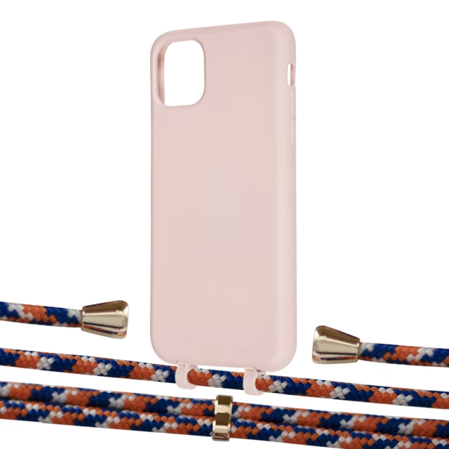 Чехол Upex Alter Eyelets for iPhone 11 Pro Max Crepe with Aide Orange Azure and Casquette Gold (UP111947)