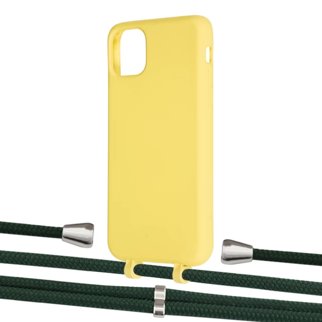 Чехол Upex Alter Eyelets for iPhone 11 Pro Max Daffodil with Aide Cyprus Green and Casquette Silver (UP112036)
