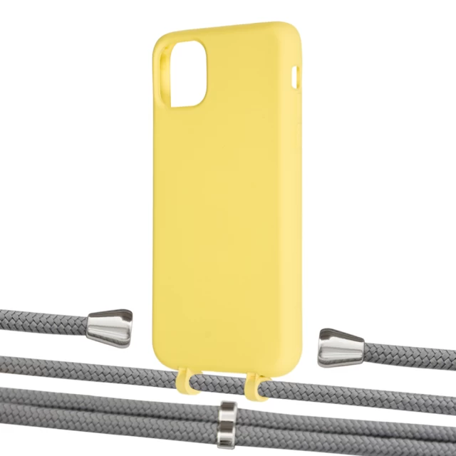 Чехол Upex Alter Eyelets for iPhone 11 Pro Max Daffodil with Aide Gray and Casquette Silver (UP112039)