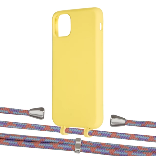 Чехол Upex Alter Eyelets for iPhone 11 Pro Max Daffodil with Aide Blue Sunset and Casquette Silver (UP112051)