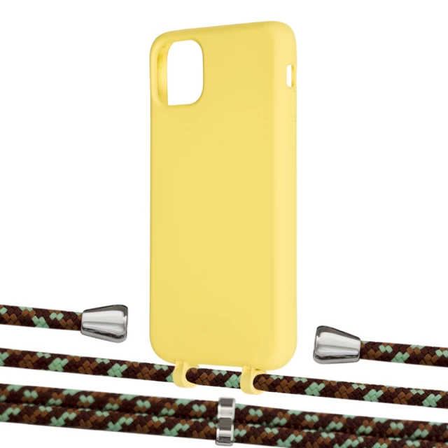 Чехол Upex Alter Eyelets for iPhone 11 Pro Max Daffodil with Aide Cinnamon Camouflage and Casquette Silver (UP112055)