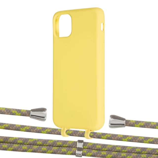 Чехол Upex Alter Eyelets for iPhone 11 Pro Max Daffodil with Aide Lime Camouflage and Casquette Silver (UP112057)