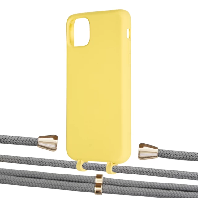 Чехол Upex Alter Eyelets for iPhone 11 Pro Max Daffodil with Aide Gray and Casquette Gold (UP112074)