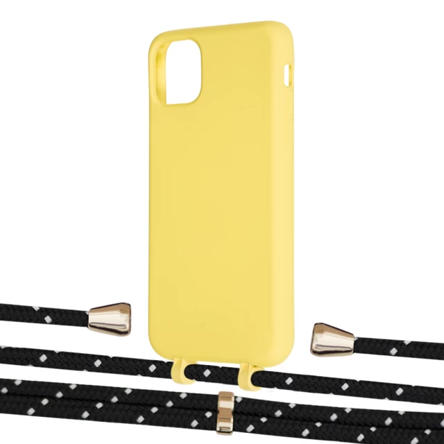 Чохол Upex Alter Eyelets for iPhone 11 Pro Max Daffodil with Aide Black Dots and Casquette Gold (UP112082)
