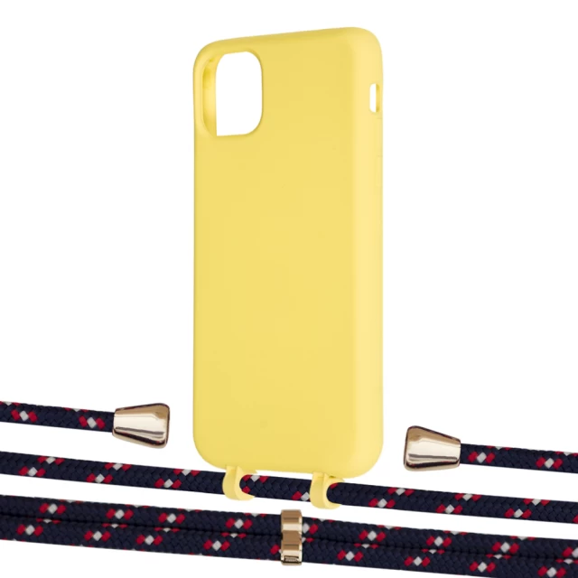 Чохол Upex Alter Eyelets for iPhone 11 Pro Max Daffodil with Aide Blue Marine and Casquette Gold (UP112084)