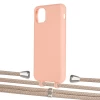 Чехол Upex Alter Eyelets for iPhone 11 Pro Max Tangerine with Aide Peony Pink and Casquette Silver (UP112183)