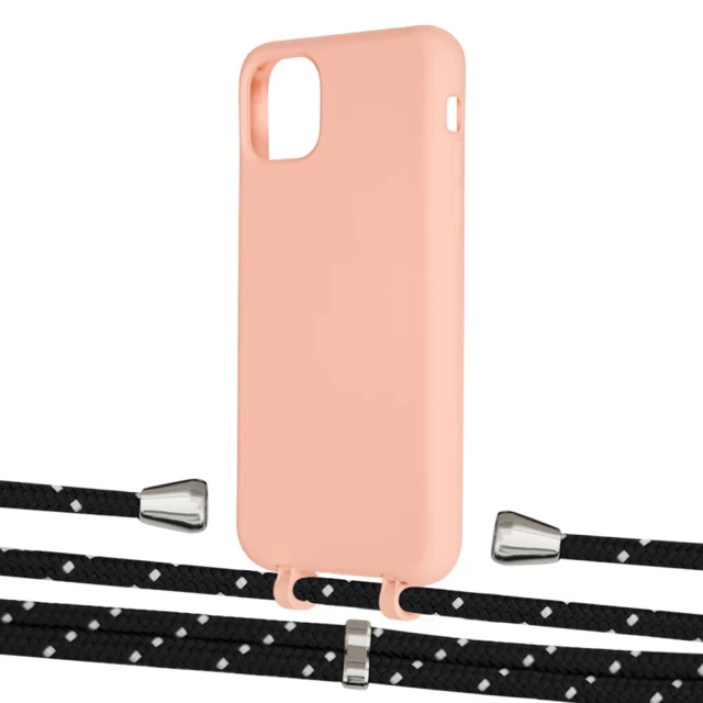 Чохол Upex Alter Eyelets for iPhone 11 Pro Max Tangerine with Aide Black Dots and Casquette Silver (UP112187)