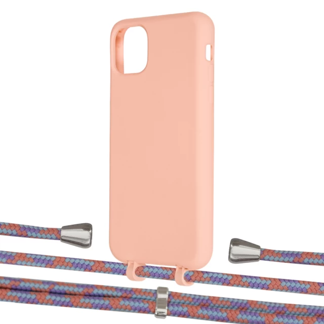 Чехол Upex Alter Eyelets for iPhone 11 Pro Max Tangerine with Aide Blue Sunset and Casquette Silver (UP112191)