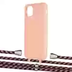 Чехол Upex Alter Eyelets for iPhone 11 Pro Max Tangerine with Aide Burgundy Camouflage and Casquette Silver (UP112193)