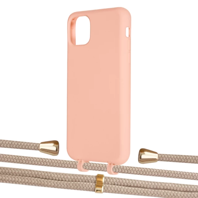 Чехол Upex Alter Eyelets for iPhone 11 Pro Max Tangerine with Aide Peony Pink and Casquette Gold (UP112218)