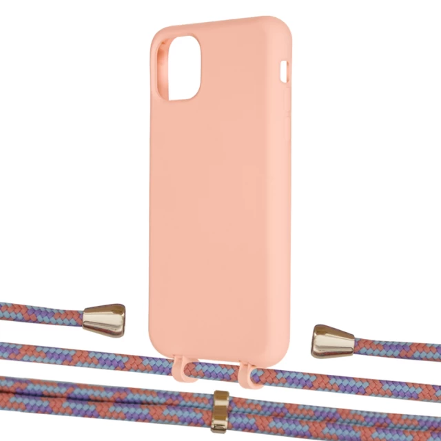 Чохол Upex Alter Eyelets for iPhone 11 Pro Max Tangerine with Aide Blue Sunset and Casquette Gold (UP112226)
