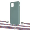 Чехол Upex Alter Eyelets for iPhone 11 Pro Max Basil with Aide Blue Sunset and Casquette Silver (UP112331)