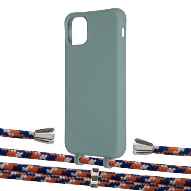 Чохол Upex Alter Eyelets for iPhone 11 Pro Max Basil with Aide Orange Azure and Casquette Silver (UP112332)