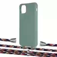 Чохол Upex Alter Eyelets for iPhone 11 Pro Max Basil with Aide Orange Azure and Casquette Silver (UP112332)