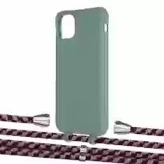 Чехол Upex Alter Eyelets for iPhone 11 Pro Max Basil with Aide Burgundy Camouflage and Casquette Silver (UP112333)