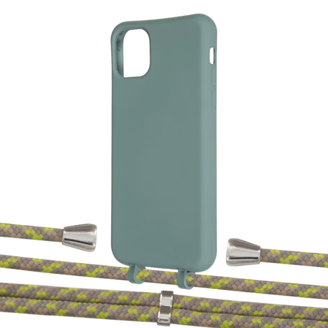 Чехол Upex Alter Eyelets for iPhone 11 Pro Max Basil with Aide Lime Camouflage and Casquette Silver (UP112337)