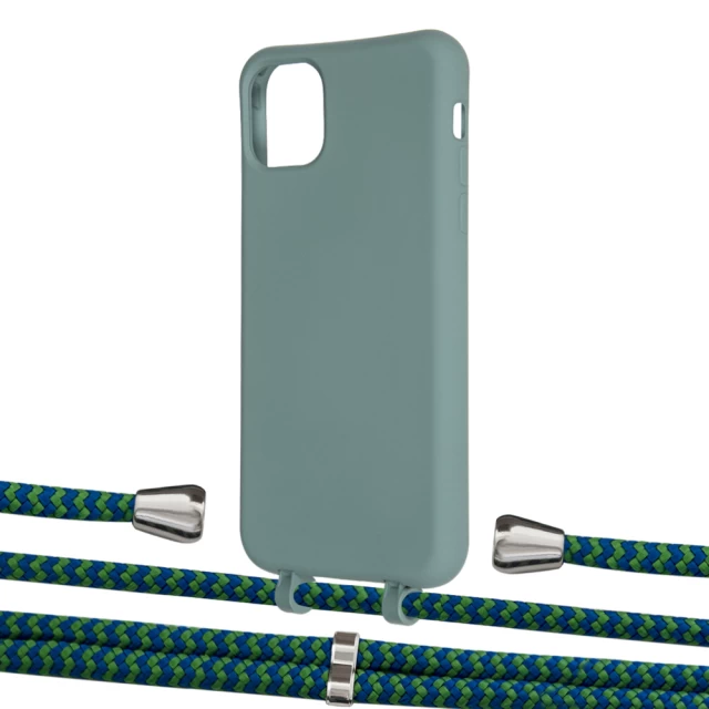 Чохол Upex Alter Eyelets for iPhone 11 Pro Max Basil with Aide Emeraude and Casquette Silver (UP112342)