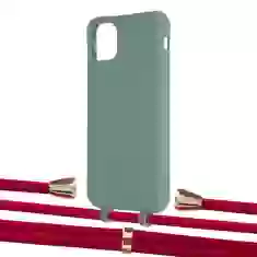 Чехол Upex Alter Eyelets for iPhone 11 Pro Max Basil with Aide Red and Casquette Gold (UP112344)