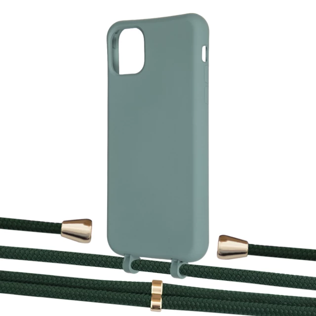 Чохол Upex Alter Eyelets for iPhone 11 Pro Max Basil with Aide Cyprus Green and Casquette Gold (UP112351)