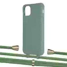 Чохол Upex Alter Eyelets for iPhone 11 Pro Max Basil with Aide Mint and Casquette Gold (UP112352)
