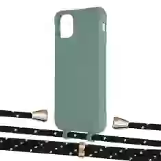 Чохол Upex Alter Eyelets for iPhone 11 Pro Max Basil with Aide Black Dots and Casquette Gold (UP112362)