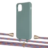 Чохол Upex Alter Eyelets for iPhone 11 Pro Max Basil with Aide Blue Sunset and Casquette Gold (UP112366)