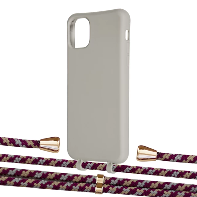 Чохол Upex Alter Eyelets for iPhone 11 Pro Max Anchor with Aide Burgundy Camouflage and Casquette Gold (UP112508)