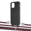 Чехол Upex Alter Eyelets for iPhone 12 | 12 Pro Onyx with Aide Burgundy Camouflage and Casquette Silver (UP112613)