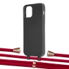 Чохол Upex Alter Eyelets for iPhone 12 | 12 Pro Onyx with Aide Red and Casquette Gold (UP112624)