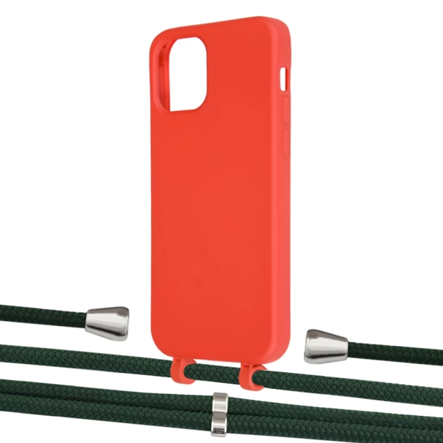 Чохол Upex Alter Eyelets for iPhone 12 | 12 Pro Red with Aide Cyprus Green and Casquette Silver (UP112736)