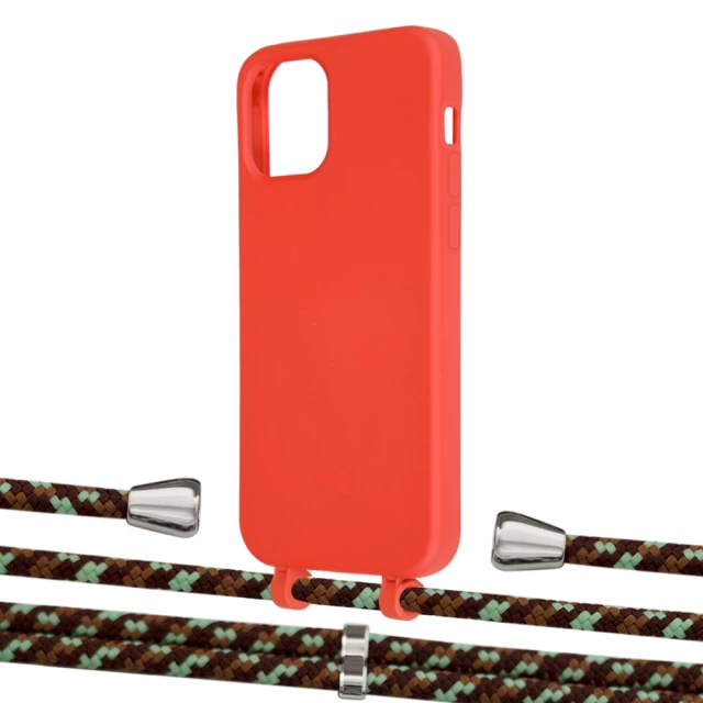 Чехол Upex Alter Eyelets for iPhone 12 | 12 Pro Red with Aide Cinnamon Camouflage and Casquette Silver (UP112755)