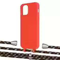 Чохол Upex Alter Eyelets for iPhone 12 | 12 Pro Red with Aide Cinnamon Camouflage and Casquette Silver (UP112755)