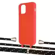 Чехол Upex Alter Eyelets for iPhone 12 | 12 Pro Red with Aide Black Dots and Casquette Gold (UP112782)