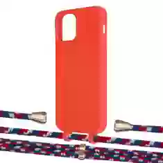 Чохол Upex Alter Eyelets for iPhone 12 | 12 Pro Red with Aide Police and Casquette Gold (UP112785)