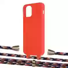 Чохол Upex Alter Eyelets for iPhone 12 | 12 Pro Red with Aide Orange Azure and Casquette Gold (UP112787)