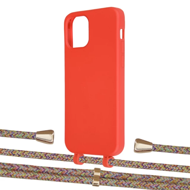 Чохол Upex Alter Eyelets for iPhone 12 | 12 Pro Red with Aide Confondre and Casquette Gold (UP112794)