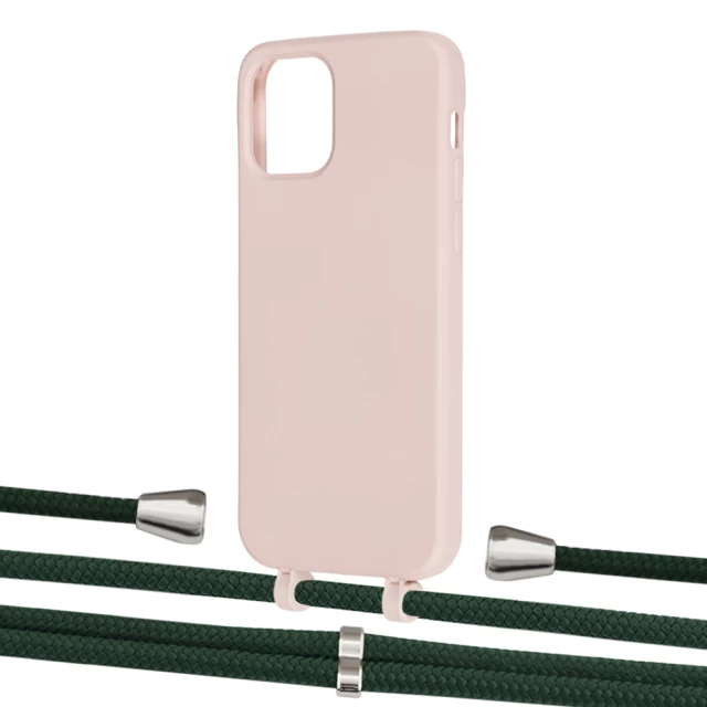 Чохол Upex Alter Eyelets for iPhone 12 | 12 Pro Crepe with Aide Cyprus Green and Casquette Silver (UP112876)