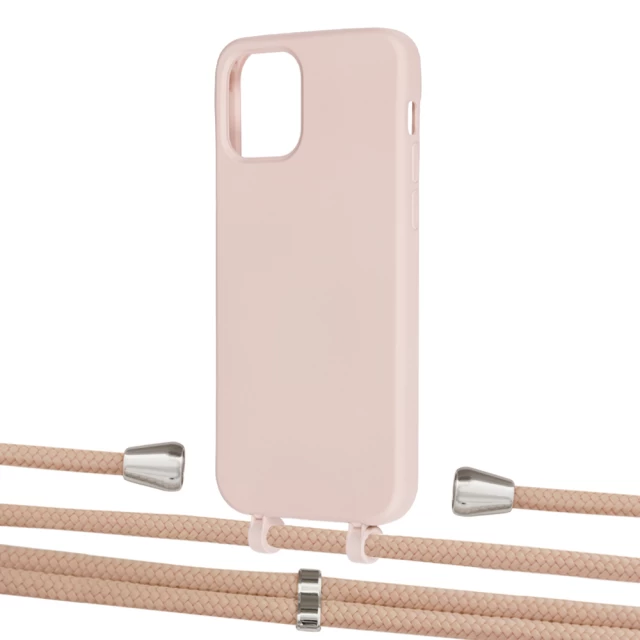 Чохол Upex Alter Eyelets for iPhone 12 | 12 Pro Crepe with Aide Creole Pink and Casquette Silver (UP112884)