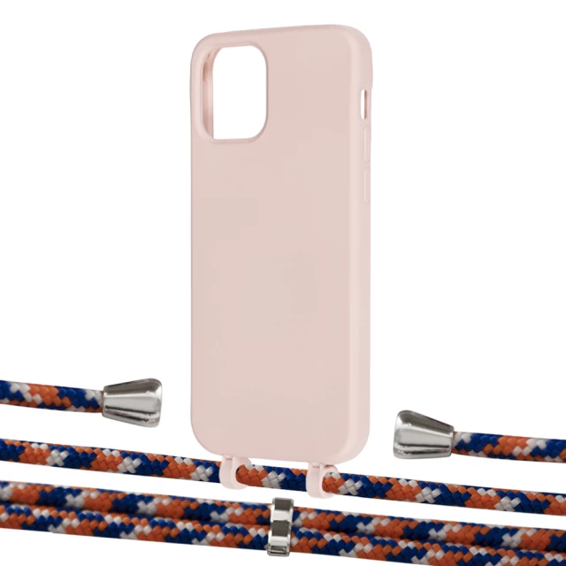 Чохол Upex Alter Eyelets for iPhone 12 | 12 Pro Crepe with Aide Orange Azure and Casquette Silver (UP112892)