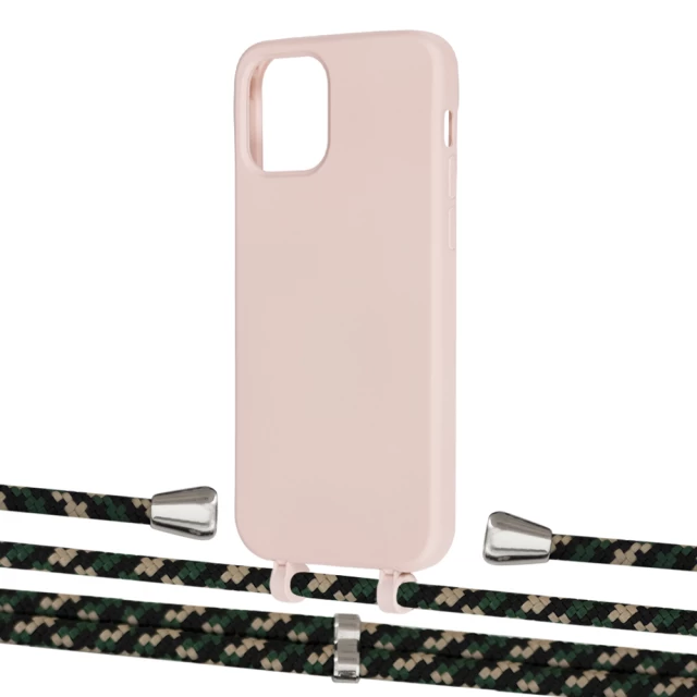 Чохол Upex Alter Eyelets for iPhone 12 | 12 Pro Crepe with Aide Juniper Camouflage and Casquette Silver (UP112894)