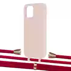 Чехол Upex Alter Eyelets for iPhone 12 | 12 Pro Crepe with Aide Red and Casquette Gold (UP112904)