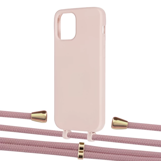 Чехол Upex Alter Eyelets for iPhone 12 | 12 Pro Crepe with Aide Carnation and Casquette Gold (UP112913)