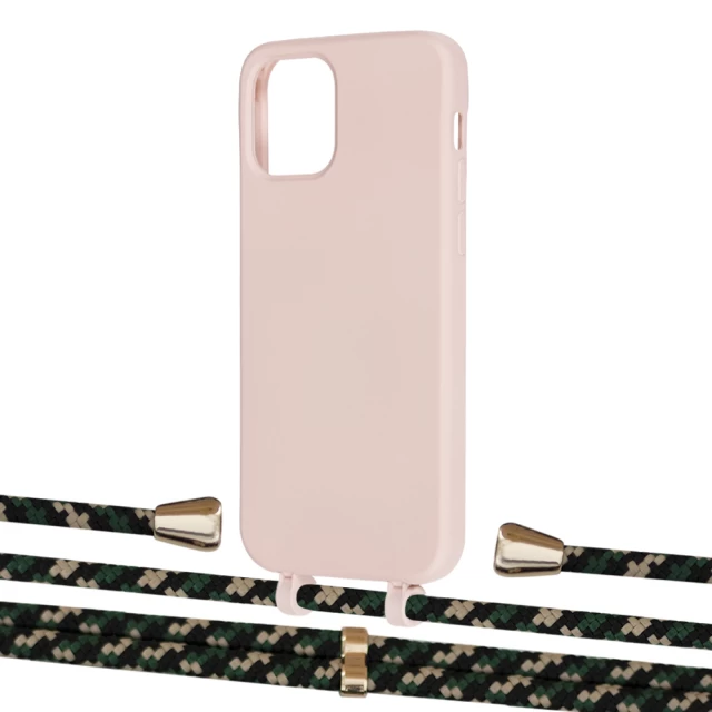 Чохол Upex Alter Eyelets for iPhone 12 | 12 Pro Crepe with Aide Juniper Camouflage and Casquette Gold (UP112929)