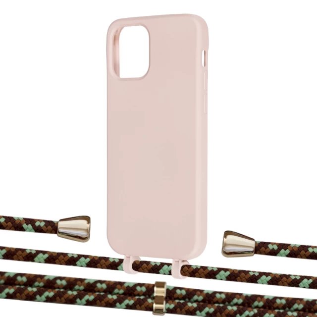 Чохол Upex Alter Eyelets for iPhone 12 | 12 Pro Crepe with Aide Cinnamon Camouflage and Casquette Gold (UP112930)